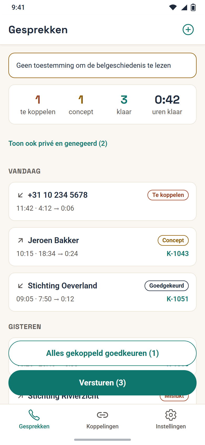 De melding als de app de belgeschiedenis niet mag lezen
